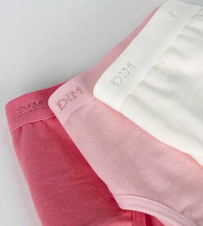 Dim Lot De 3 Culottes Nacre Et Roses Les Pockets DIM Girl