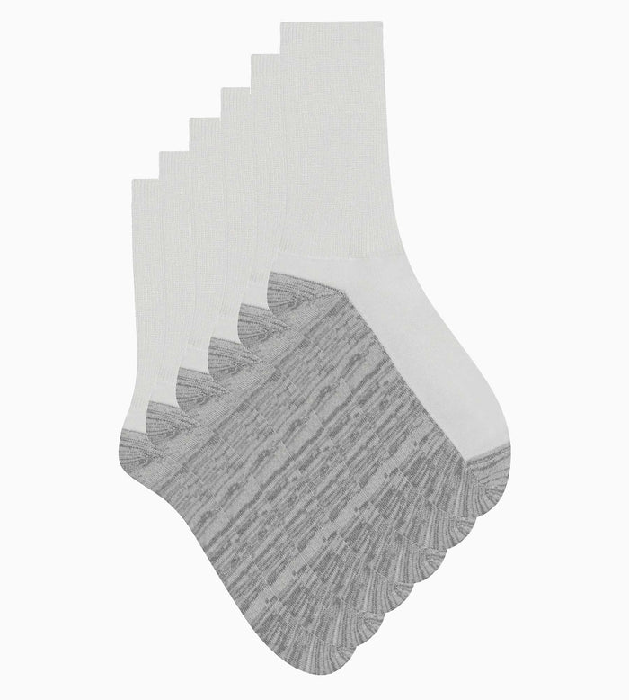 Dim Lot De 3 Paires De Chaussettes Homme En Coton Blanc Gris EcoDim Sport