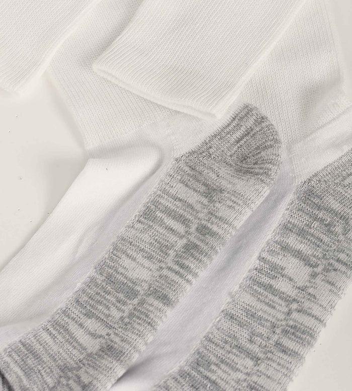 Dim Lot De 3 Paires De Chaussettes Homme En Coton Blanc Gris EcoDim Sport