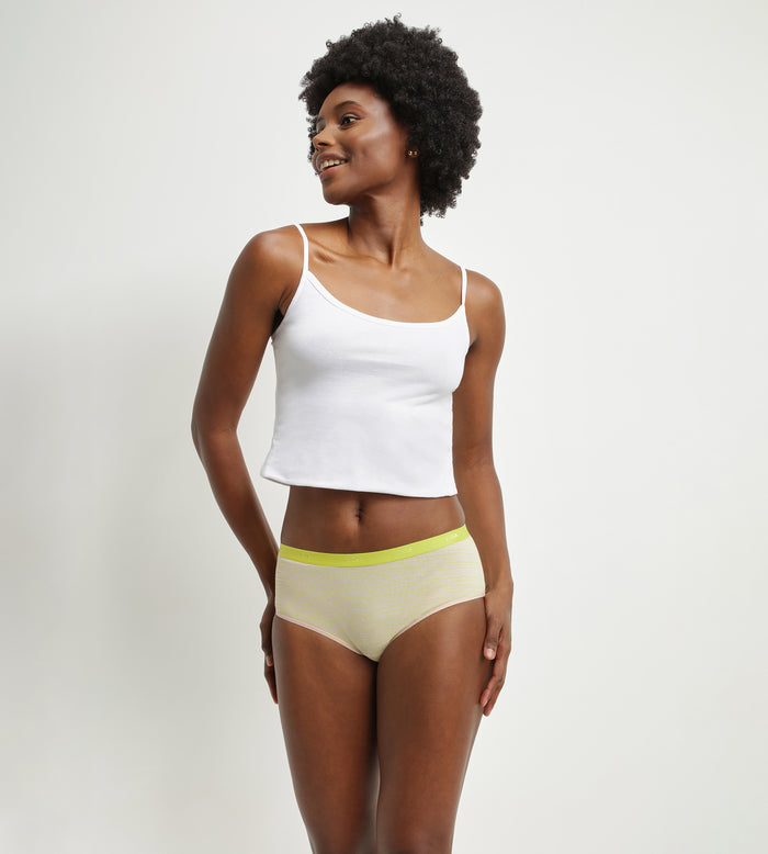 Dim Lot De 5 Boxers Femme Coton Stretch Rose Motifs Fluos Dim Les Pockets