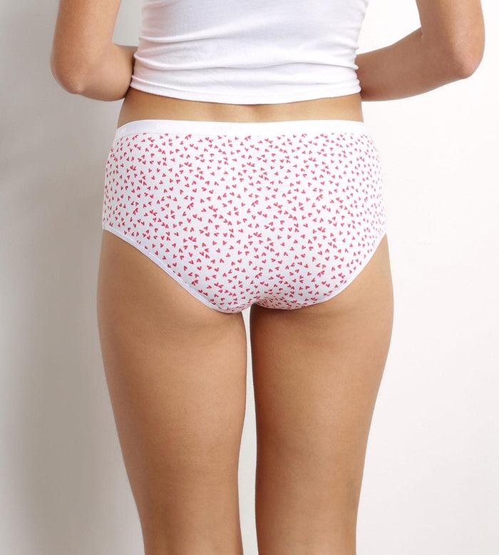 Dim Lot De 5 Shorties Femme En Coton Stretch à Motif Coeur Les Pockets