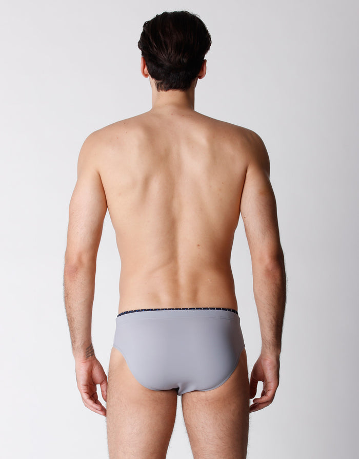 Dim Slip De Bain Gris Clair Pour Homme En Microfibre