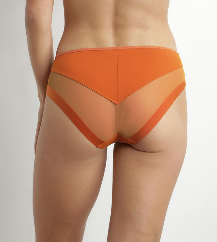 Dim Slip Femme En Microfibre Et Tulle Mandarine Dim Generous