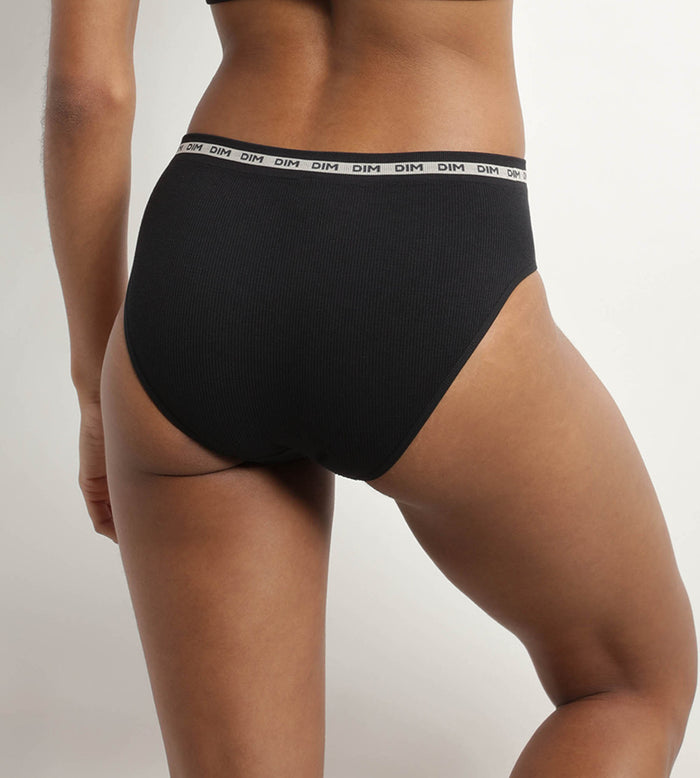 Dim Slip Femme En Modal Polyamide Sans Couture Noir Dim Icons Seamless