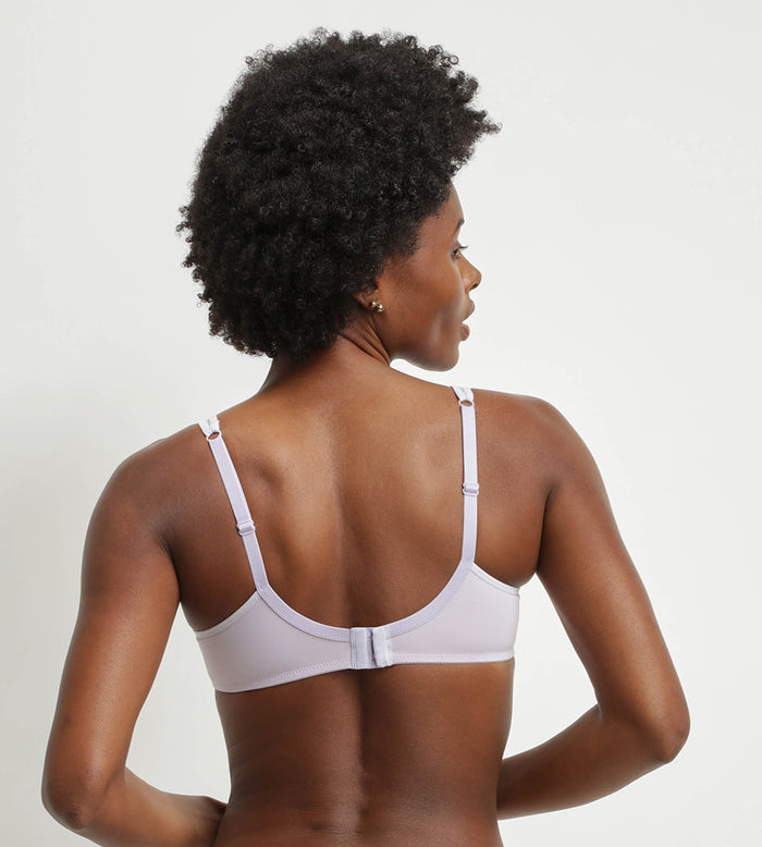Dim Soutien-gorge à Armatures Microfibre Et Tulle Violet Gris Dim Generous