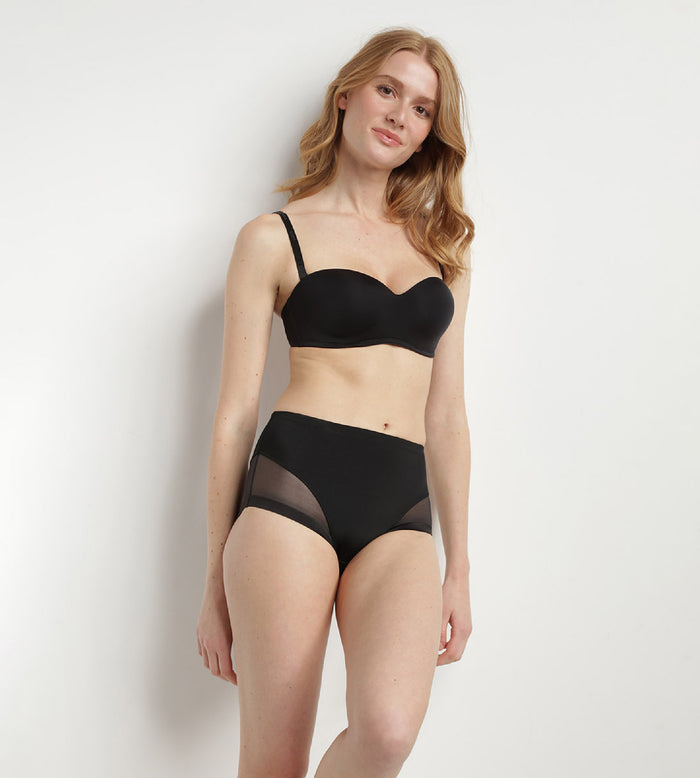 Dim Soutien-gorge Bandeau Noir Sans Armatures Pour Femme InvisiFree