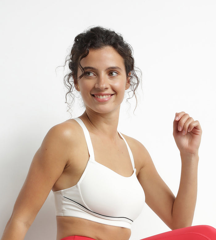 dim Soutien-gorge de sport en microfibre sculptante Écru Dim Move dim Soutien-gorge de sport en microfibre sculptante Écru Dim Move