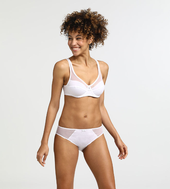 Dim Soutien-gorge Emboîtant Avec Armatures Blanc Generous Coton Bio Dim