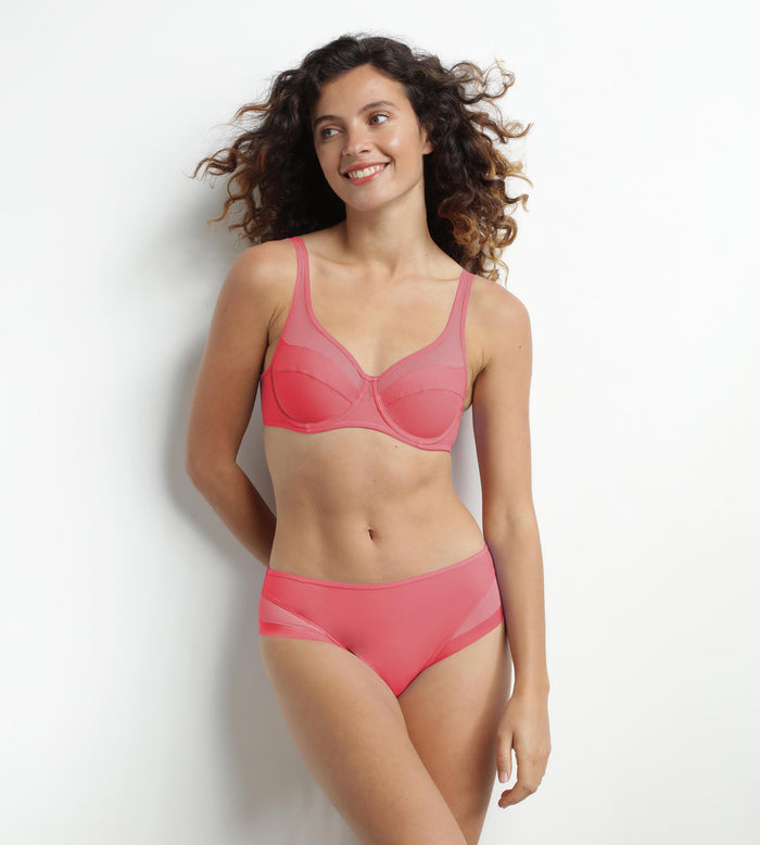 Dim Soutien-gorge Emboîtant En Microfibre Et Tulle Grenadine Dim Generous