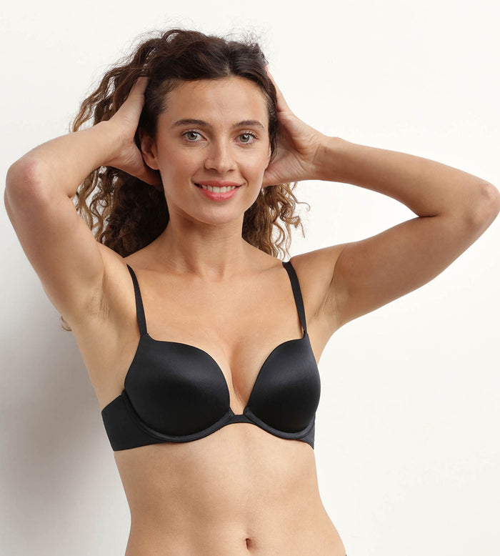dim Soutien-gorge push up à armatures en microfibre Noire Dim Beyond Sexy