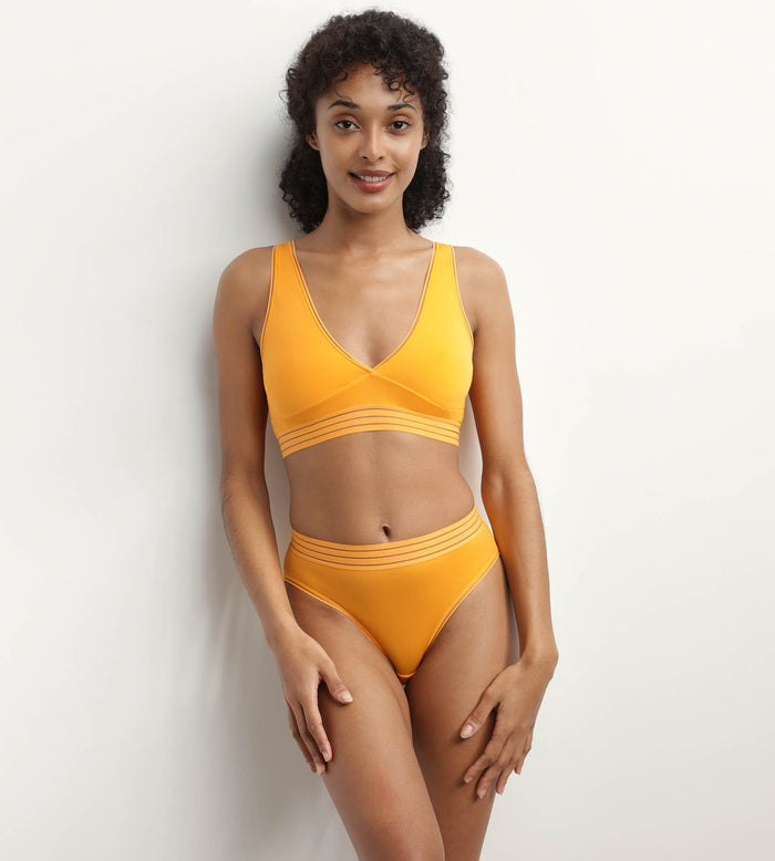 Dim Soutien-gorge Triangle Sans Armature En Microfibre Jaune Oh My Dim’s