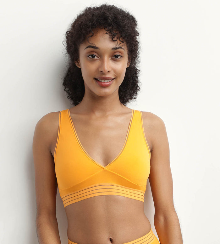 dim Soutien-gorge triangle sans armature en microfibre Jaune Oh My Dim’s