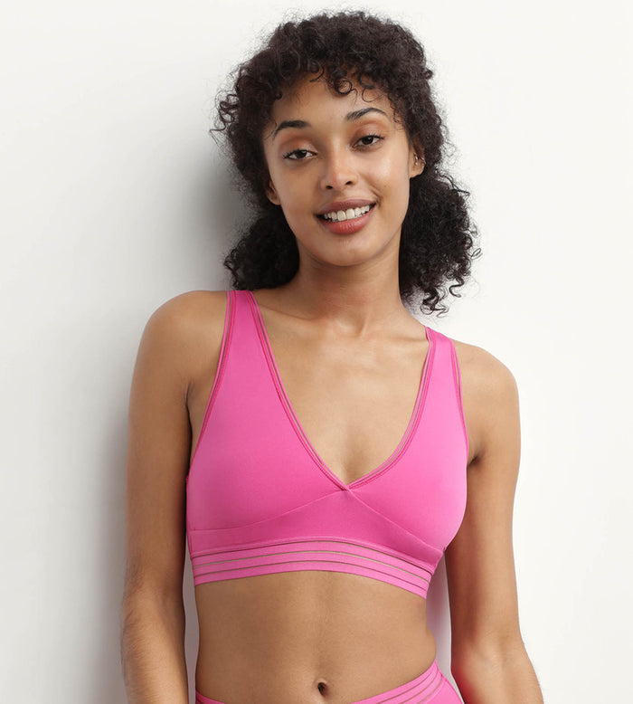 dim Soutien-gorge triangle sans armature en microfibre Fuchsia Oh My Dims