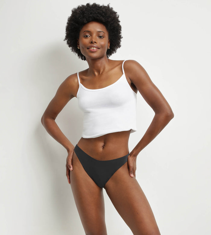 Dim String Noir En Microfibre Sans Couture Dim No Show Invisible