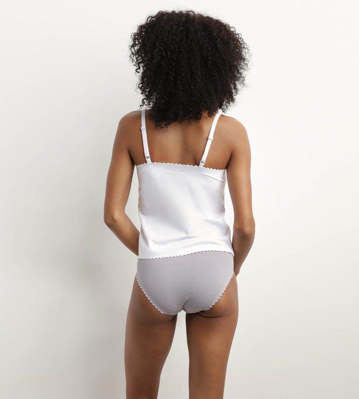 Dim Top Femme En Coton Stretch Sans Couture Blanc Body Touch Easy
