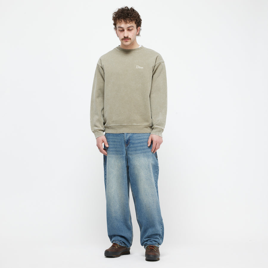 dime Crewneck Classic French Terry Faded cement