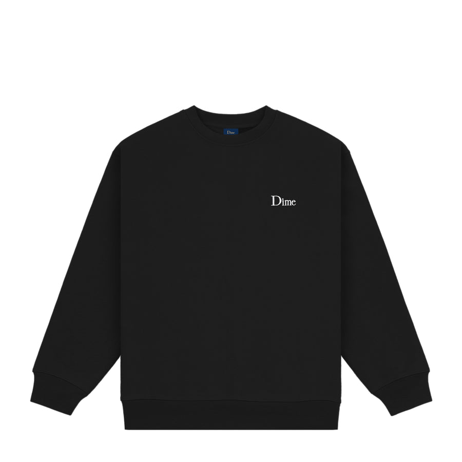 Dime Crewneck Classic Small Logo Black