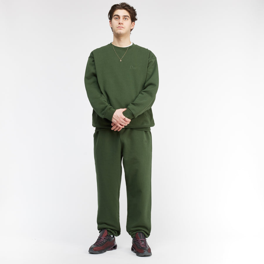 Dime Crewneck Classic Small Logo Forest Green
