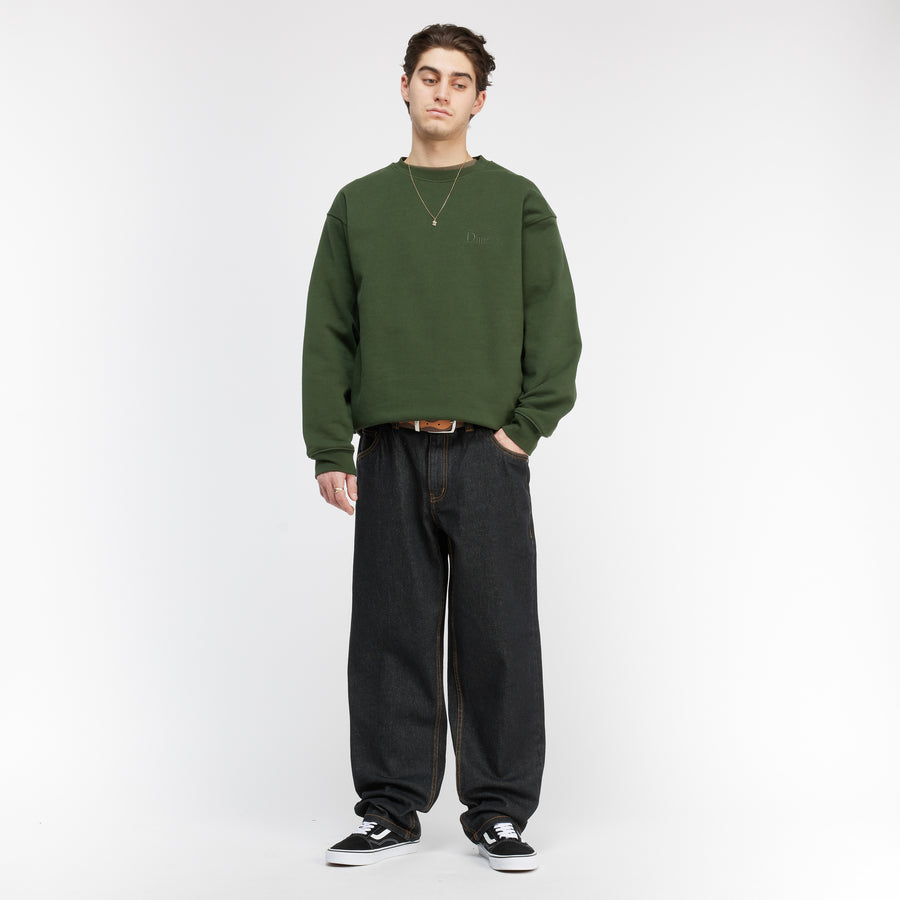 dime Crewneck Classic Small Logo Forest green