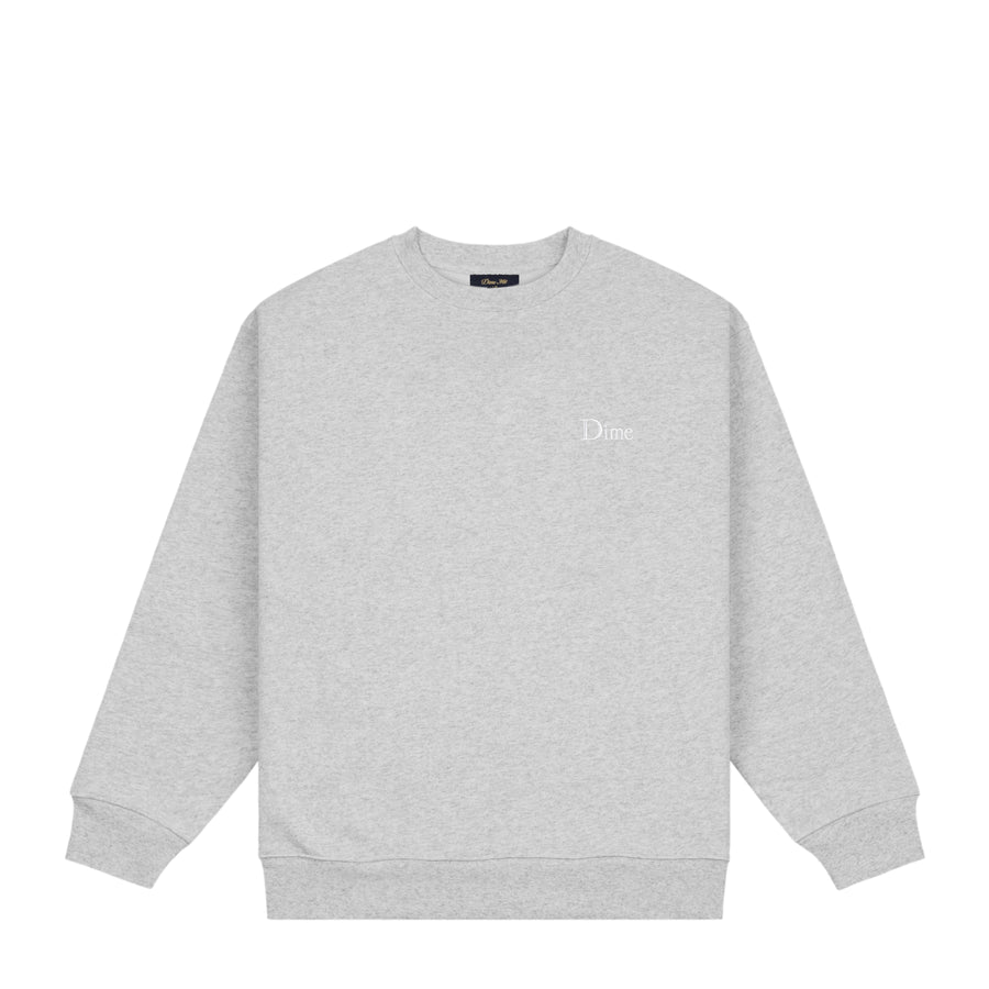 Dime Crewneck Classic Small Logo Heather Gray