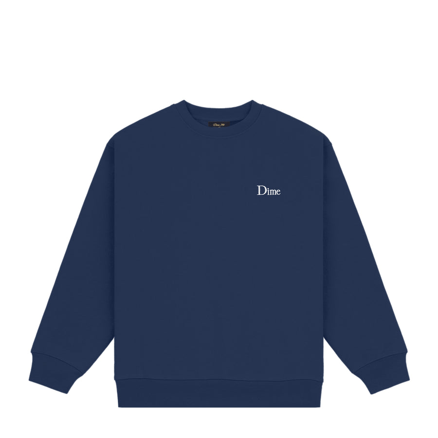 Dime Crewneck Classic Small Logo Navy