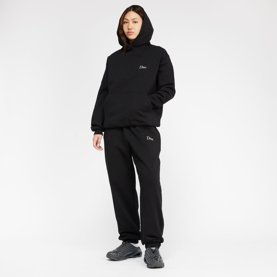 Dime Hoodie Classic Small Logo Black