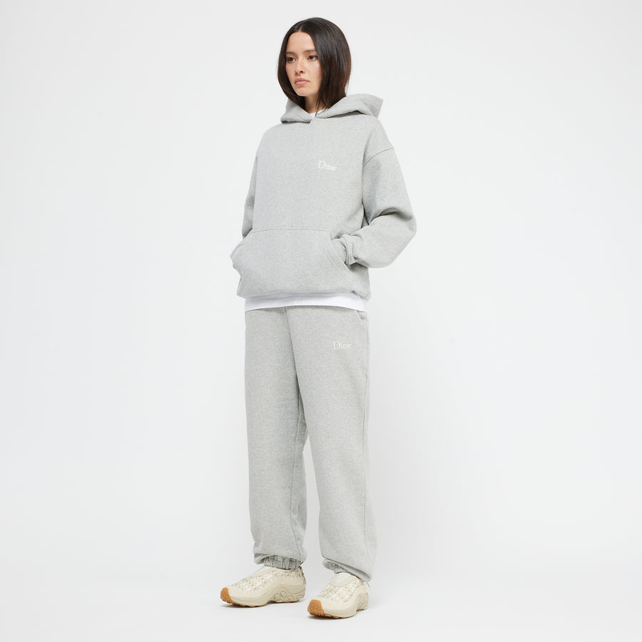 dime Hoodie Classic Small Logo Heather gray