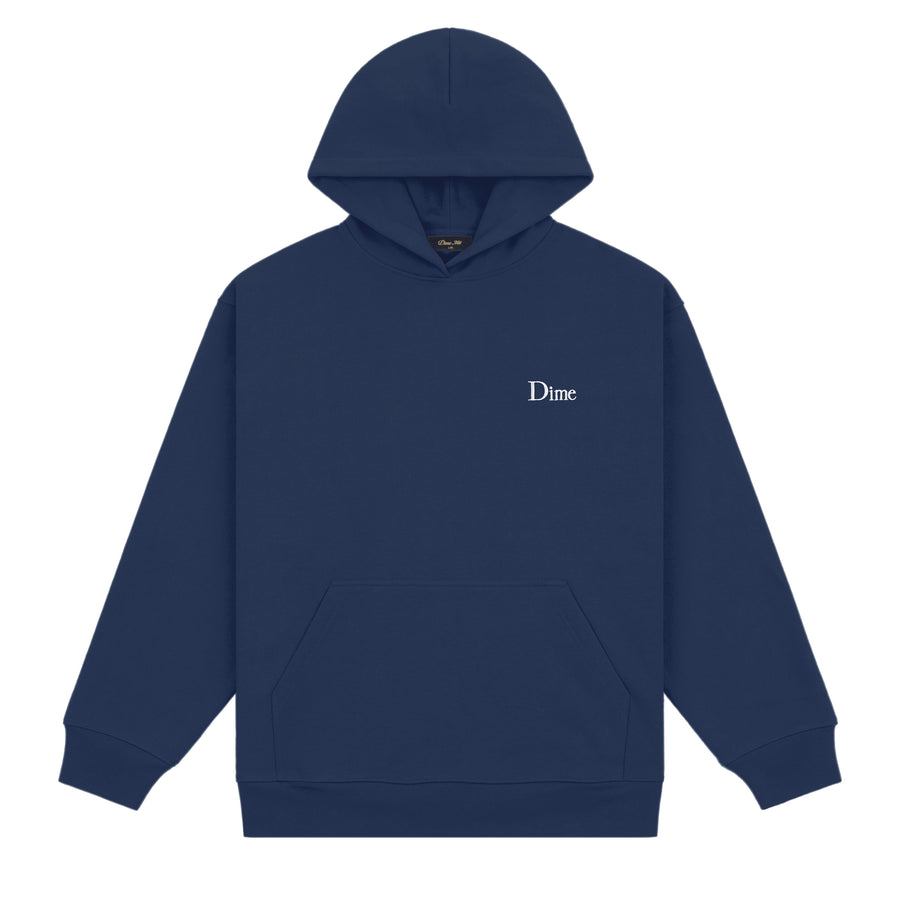 Dime Hoodie Classic Small Logo Navy