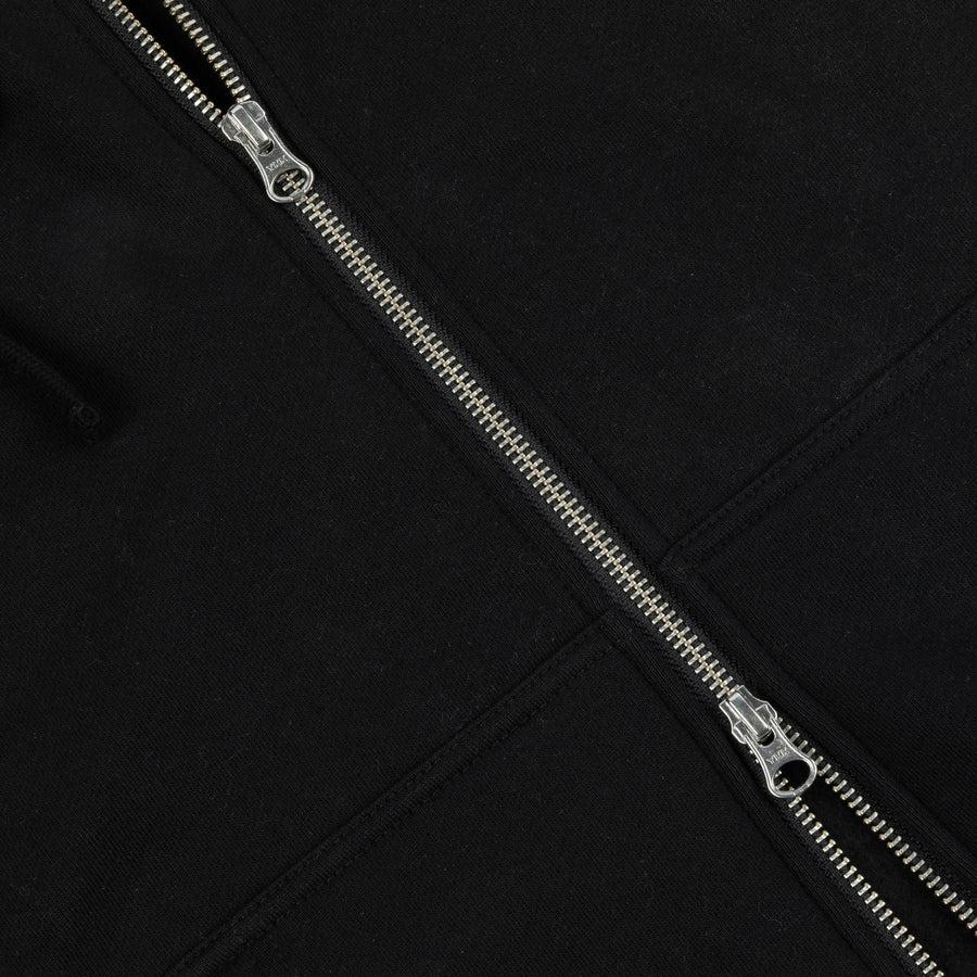 Dime Hoodie Cursive Zip Black