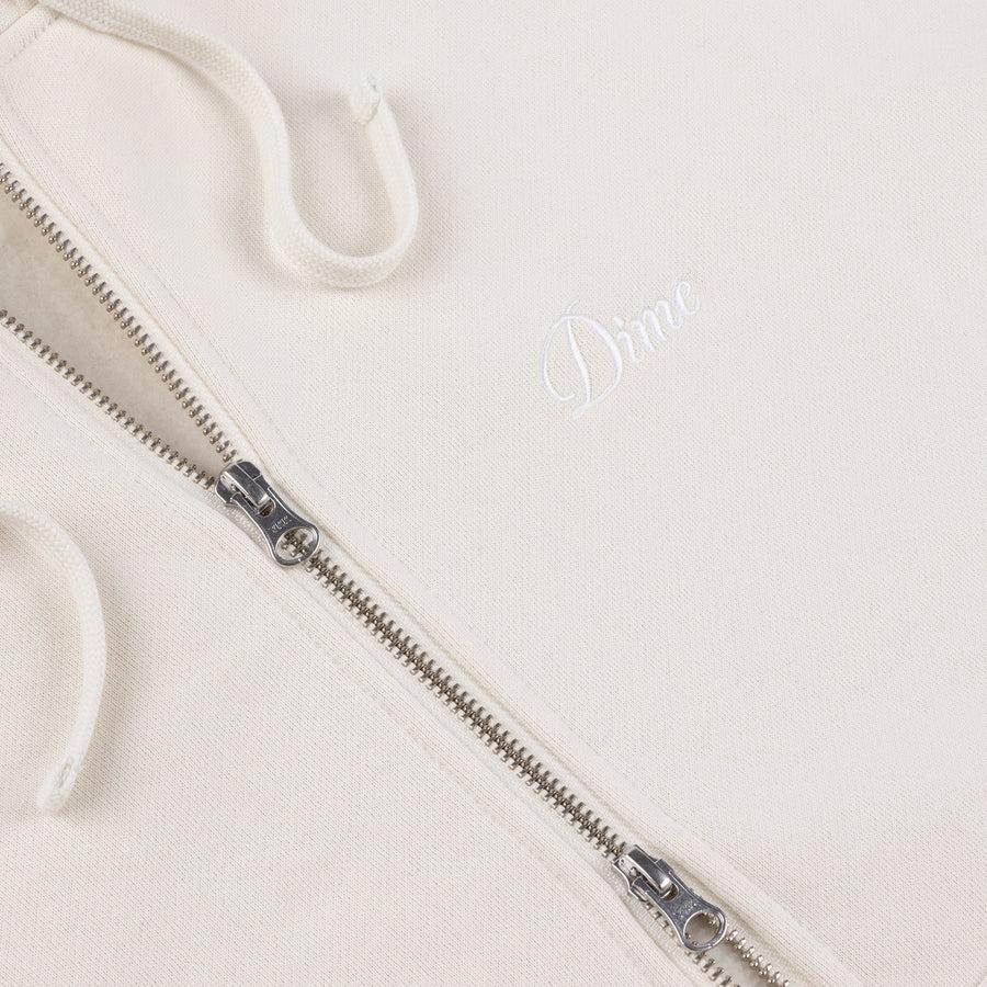 Dime Hoodie Cursive Zip Natural