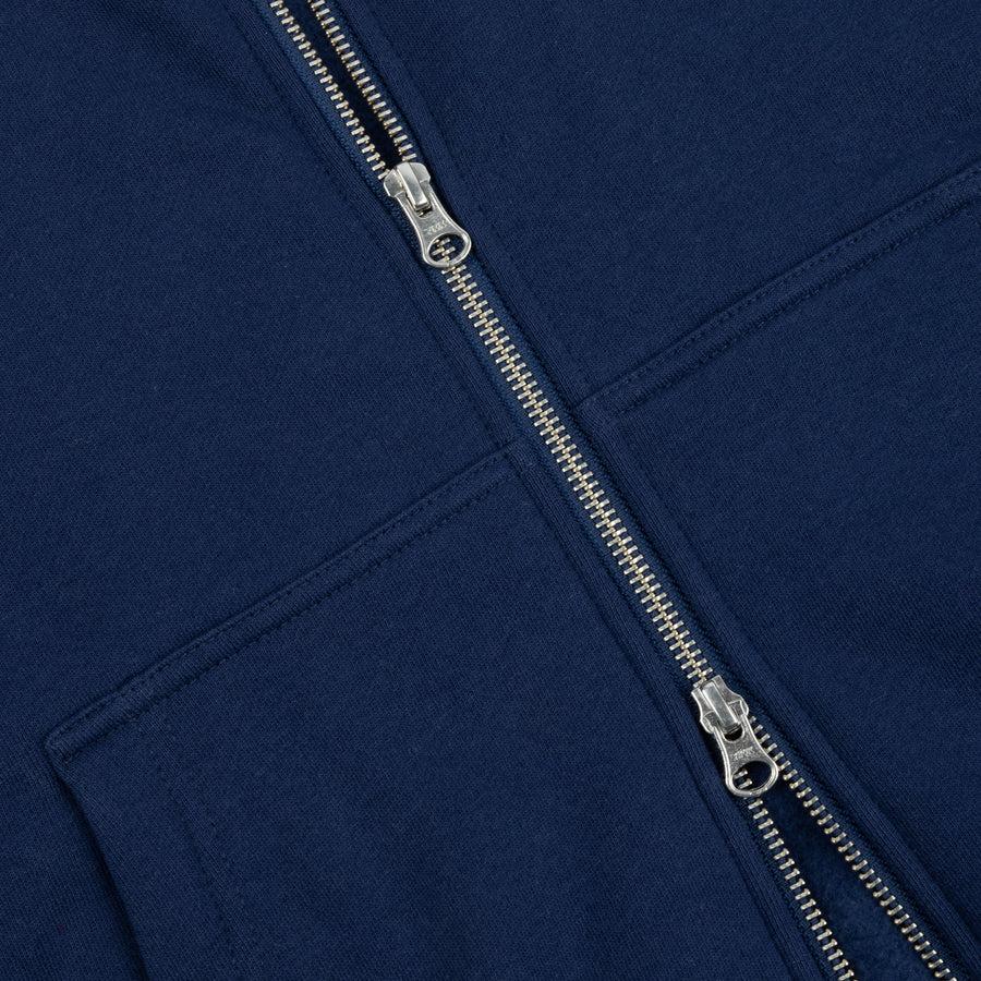Dime Hoodie Cursive Zip Navy