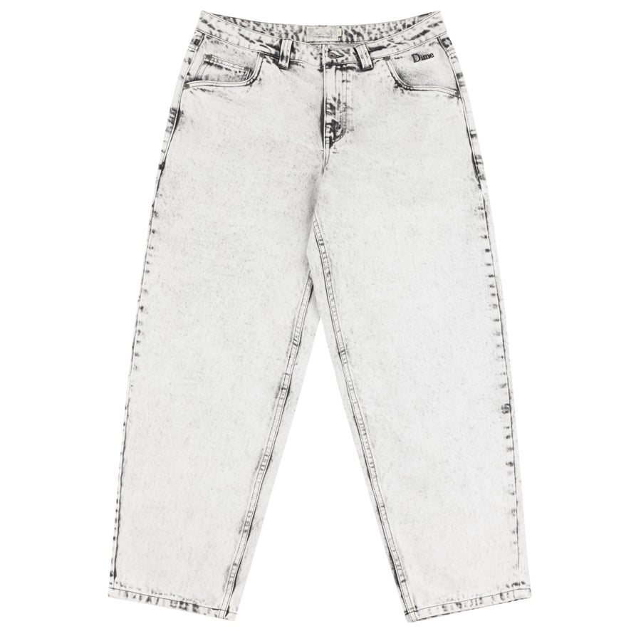 Dime Pantalon Classic Baggy Denim Smoke White
