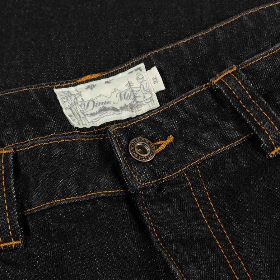 Dime Pantalon Classic Relaxed Denim Black Washed