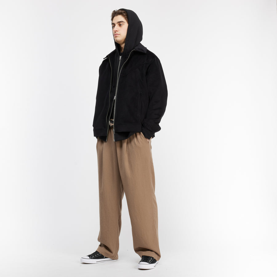 dime Pantalon Pleated Twill Camel