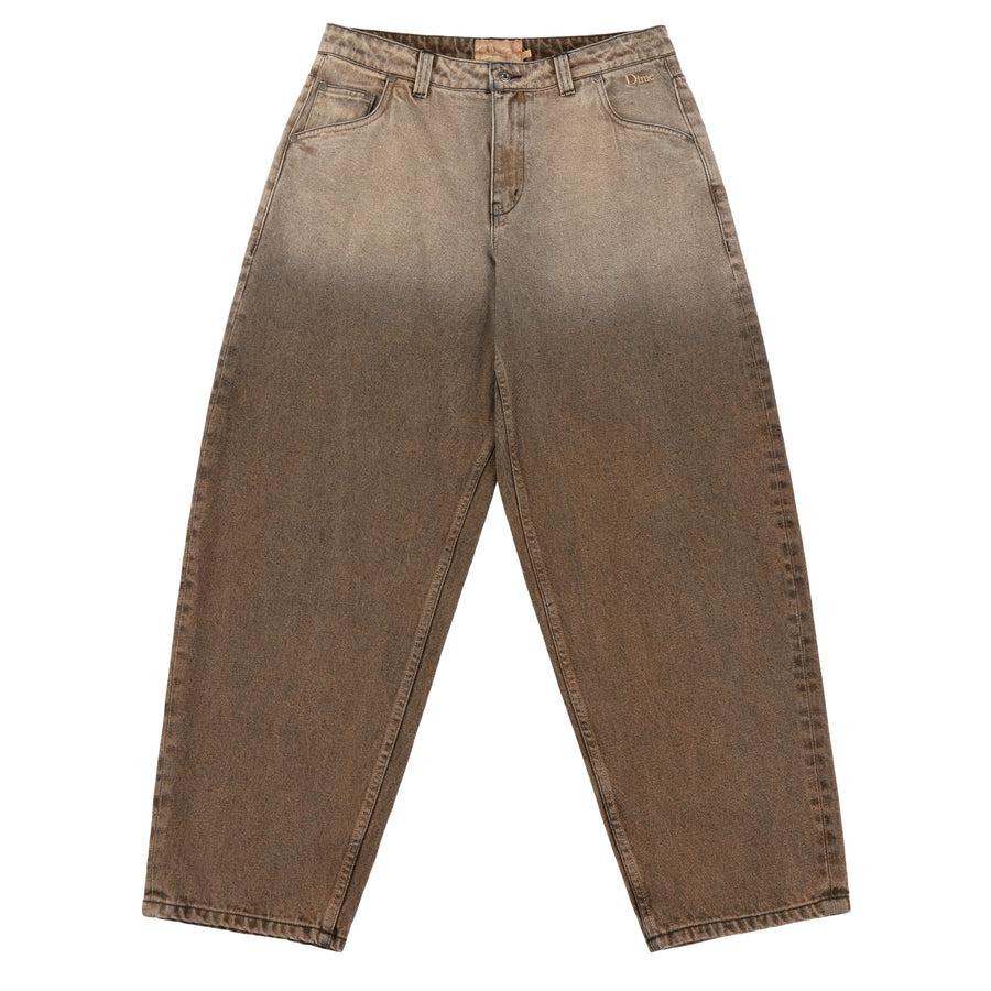 Dime Pantalon Classic Baggy Denim Dipped Sandblasted Brown