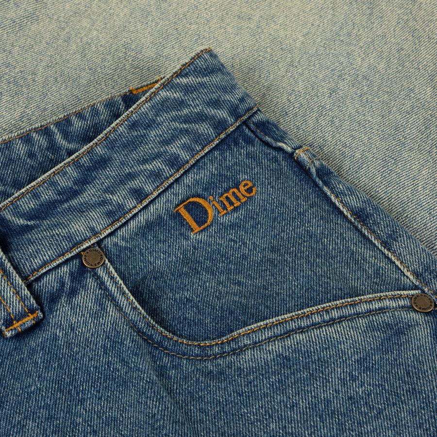 Dime Pantalon Classic Baggy Denim Dipped Sandblasted Indigo