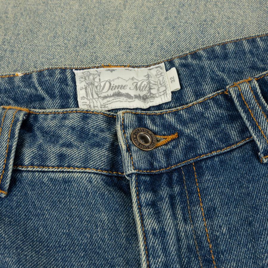 Dime Pantalon Classic Baggy Denim Dipped Sandblasted Indigo