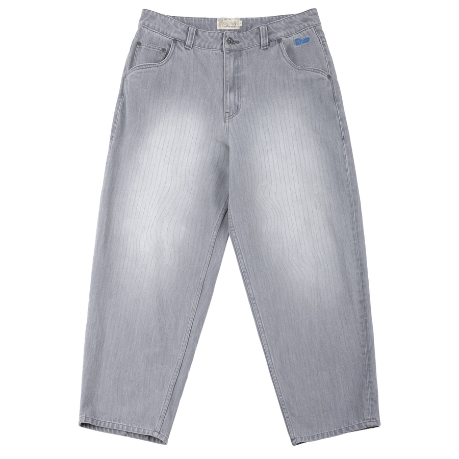 Dime Pantalon Classic Baggy Denim Sandblasted Gray (striped)