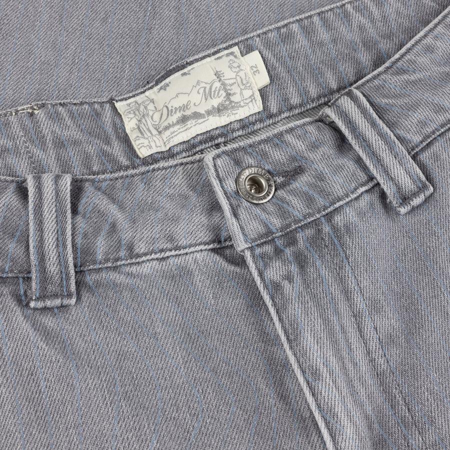 Dime Pantalon Classic Baggy Denim Sandblasted Gray (striped)