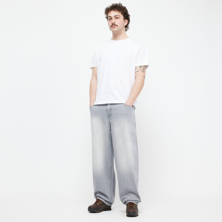 dime Pantalon Classic Baggy Denim Sandblasted gray (striped)