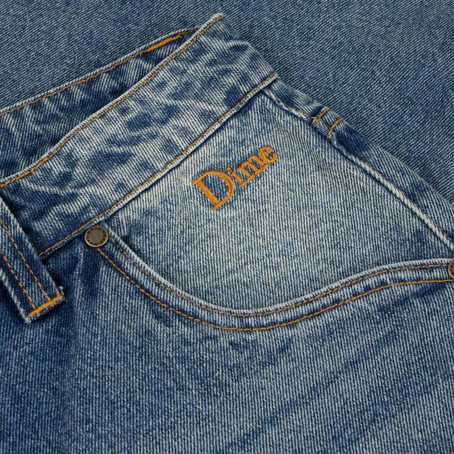 Dime Pantalon Classic Baggy Denim Sandblasted Indigo