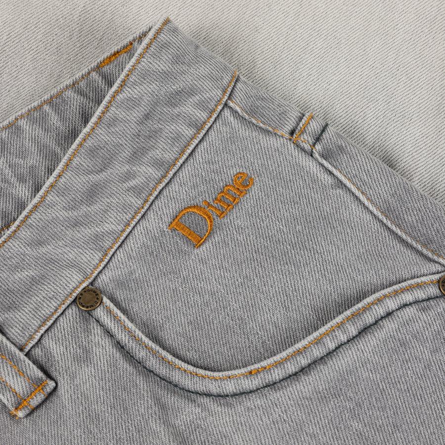 Dime Pantalon Classic Relaxed Denim Dipped Sandblasted Gray