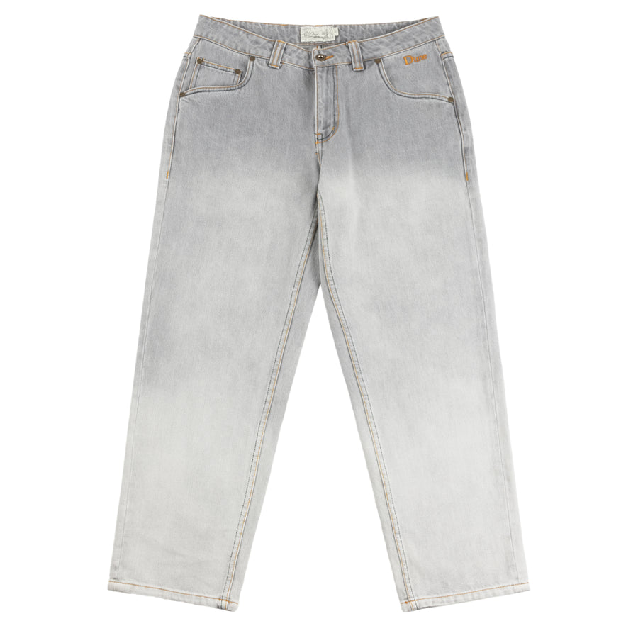 Dime Pantalon Classic Relaxed Denim Dipped Sandblasted Gray