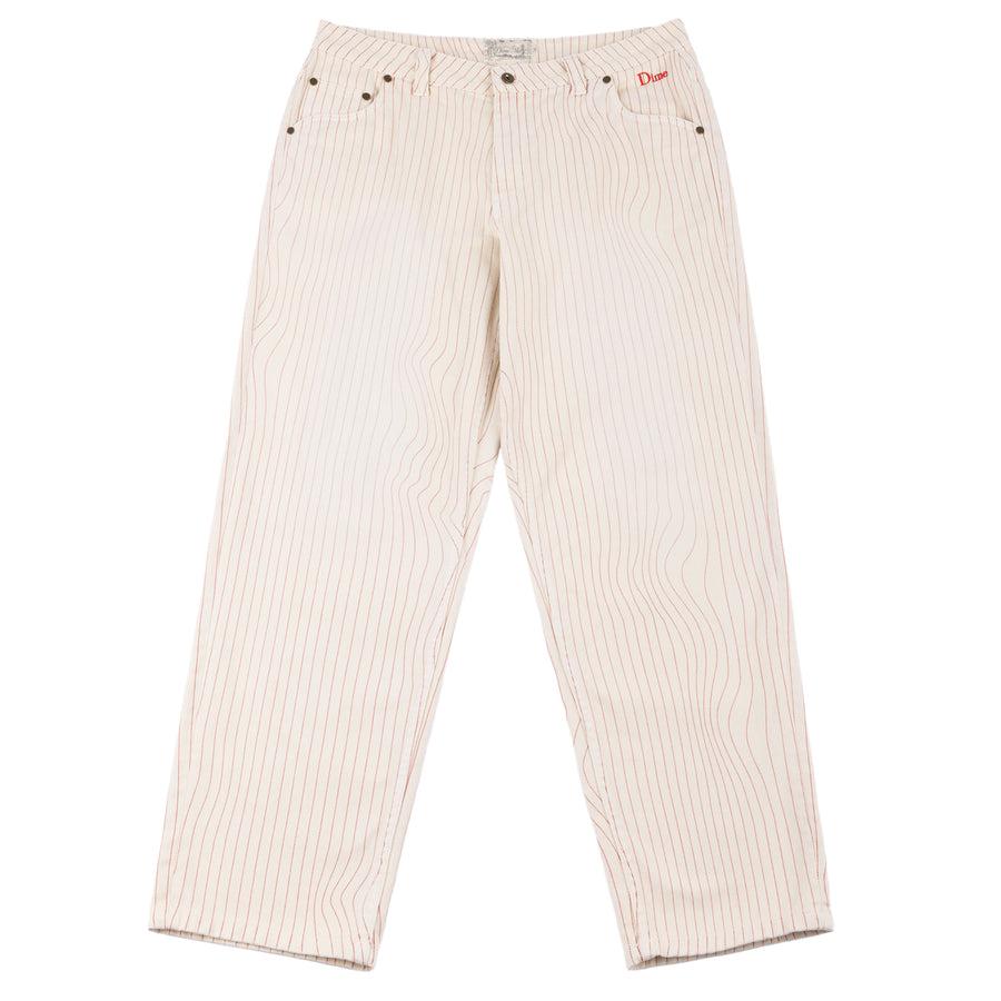 Dime Pantalon Classic Relaxed Denim Warm White (striped)