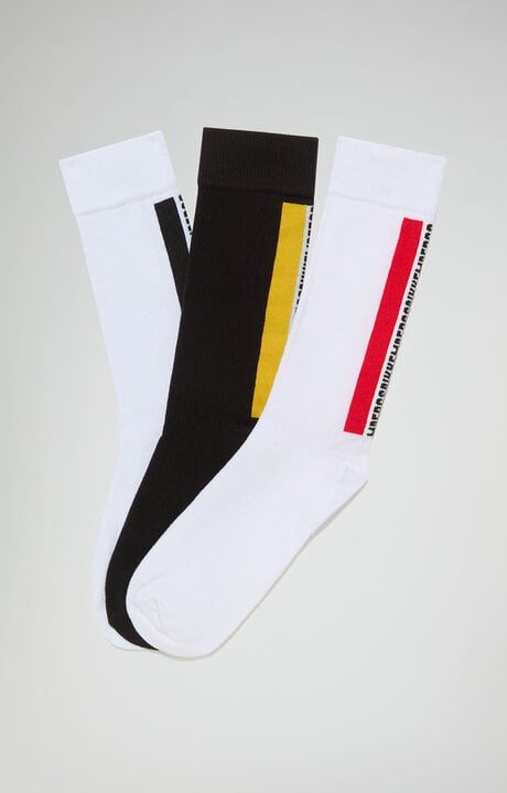 Dirk Bikkembergs 3-pack Unisex Athletic Socks - Contrast Band