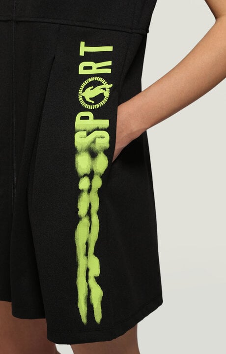 Dirk Bikkembergs Fleece Dress With Zip And Hood