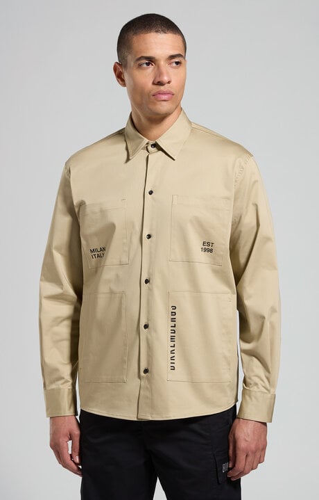Dirk Bikkembergs Gabardine Men's Shirt