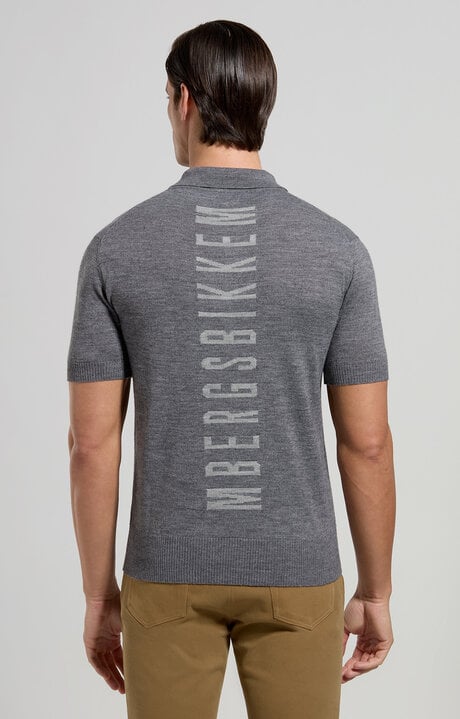 Dirk Bikkembergs Men's Blended Wool Polo Shirt