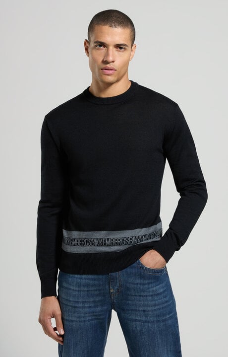 Dirk Bikkembergs Men's Contrast Lettering Pullover