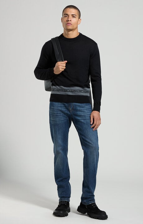 Dirk Bikkembergs Men's Contrast Lettering Pullover
